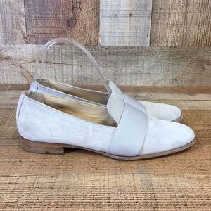 Rag And Bone New York Cream Suede Loafers Shoes Womens 37.5 Slip On Flats